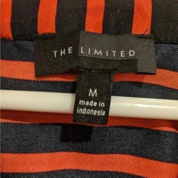 The Limited Women’s Blouse Red/Navy Stripes Sz. M - Picture 4 of 6